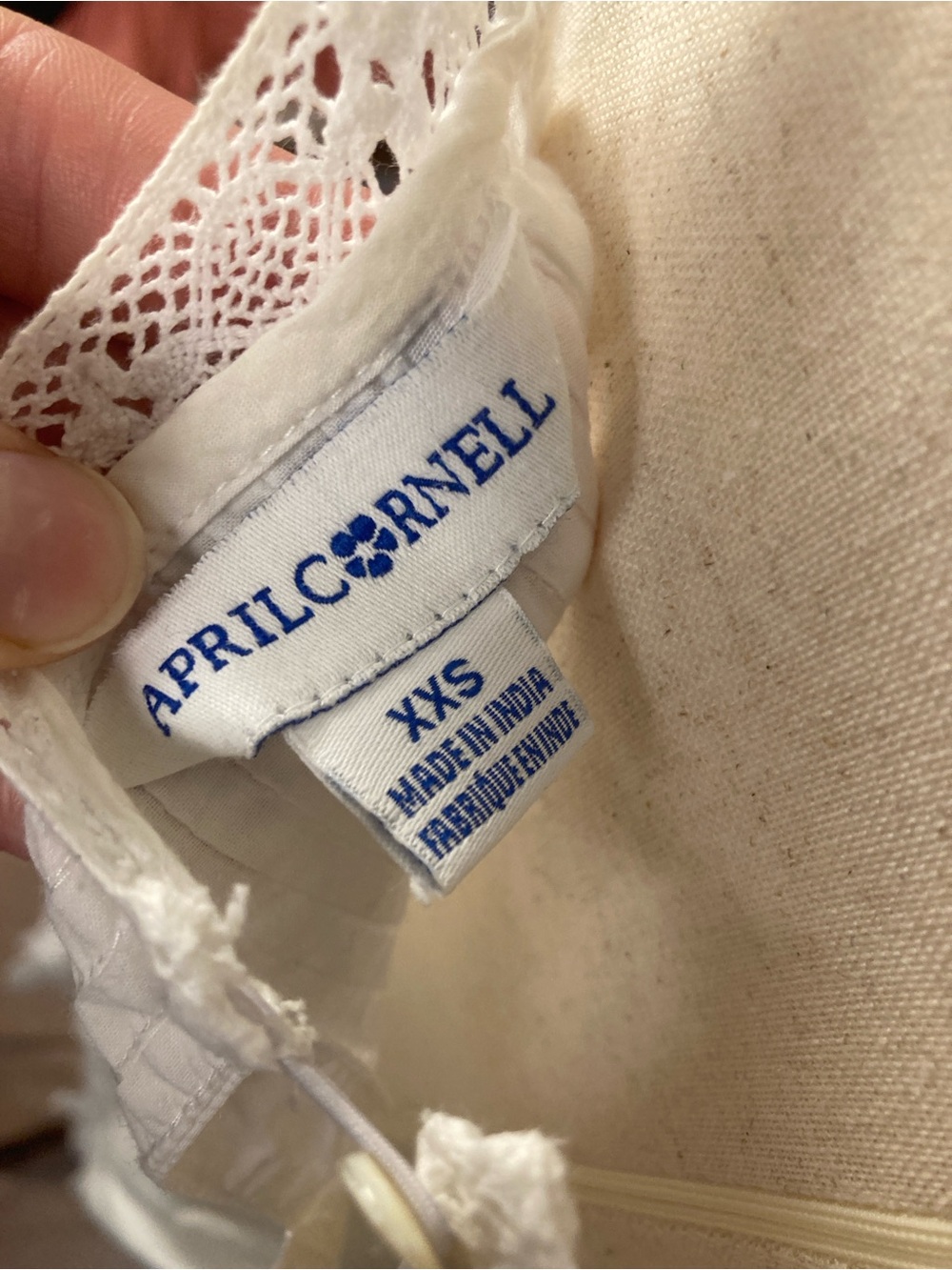 April Cornell White Lace-Trim Slip - Picture 8 of 13